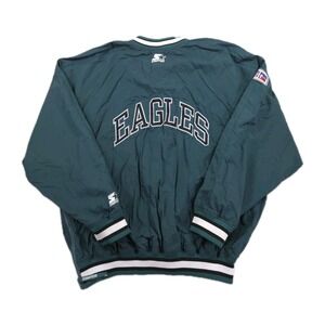 Vintage Philadelphia Eagles Jacket Starter Mens 2XL XXL NFL Pro Line‎ Pullover